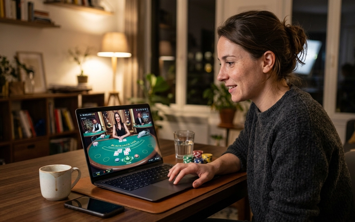 Je joue au blackjack en ligne